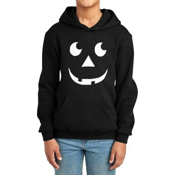 HUAXUN Boys Halloween Print Hoodie - Kids Graphic Pullover Sweatshirt, Halloween Themed Clothing Soft Comfortable Casual Outfit with Adjustable Hood for Ages 1-14 Years(Black,7-8 Years)