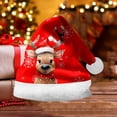 thumbnail image 1 of HUAXUN-Christmas Hat for Adults, Cute Red Deer Funny Christmas Hat for Adults Holiday Xmas Hats for New Year Party Headwear, Striped Design for Holiday Parties(G-Light Purple,S), 1 of 3