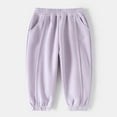 thumbnail image 1 of HUAXUN-Girls'Spring Autumn Sportswear Pants,Kids'Ankle Sweatpants,Soft Stretchy Comfortable Casual Jogging Pants,Elastic Long Pants,Girls'Daily Sports Versatile Pants(Purple,4-5Years), 1 of 3