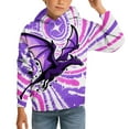 thumbnail image 1 of HUAXUN-Kids Dinosaur Tie Dye Hoodie Boys Girs Pullover with Pocket , Soft Casual Long Sleeve Printed Sweatshirt with Drawstring for Children Sports Outdoor 2-12 Years(Purple,10-11Years), 1 of 6