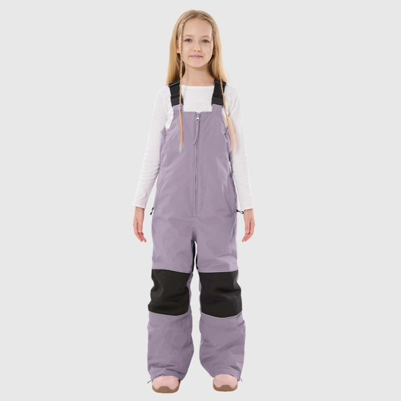 HUAXUN-Kids Insulated Snow Bib Pants - Waterproof Windproof Ski Overalls for Girls and Boys, Thermal Snow Pants for Skiing, Snowboarding & Outdoor Winter Play kids snow pants(Purple,15-16Years)