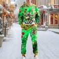 thumbnail image 1 of HUAXUN-Men's Christmas 3D Print Hoodless Sweatshirt & Jogger Set - Soft Two Piece Outfit with Festive Graphics for Holiday Season Comfort Wear(Green7,XXL), 1 of 6