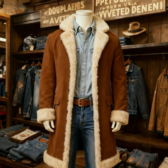 HUAXUN-Men's Solid Color Winter Anorak Coat -Winter Hooded Cardigan, Christmas Couples Warm Jacket, Christmas Hooded Cardigan Open Front Sweater(B-Brown,M)