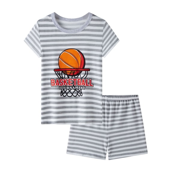 HUAXUN Spring Summer Outfits for Boys Cute Summer Short Sleeve T-Shirt Tops Shorts Clothes Sets Elastic Waist Shorts 2pcs Clothes Set 2026 Sweatsuits