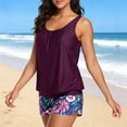 thumbnail image 1 of HUAXUN Tankini Swimsuits for Women Tummy Control Y2k Swimsuit Swimsuit Coverup Drawstring Backless Design Beachwear 2 Piece Swimsuit Tummy Control Bathing Suit, 1 of 8