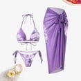 thumbnail image 1 of HUAXUN Tankinis Swimwear for Women Cute Tankini V Neck High Waisted Skirted Bottom Full Coverage Adjustable Straps 3036 3 Piece Swimsuit for Women, 1 of 3