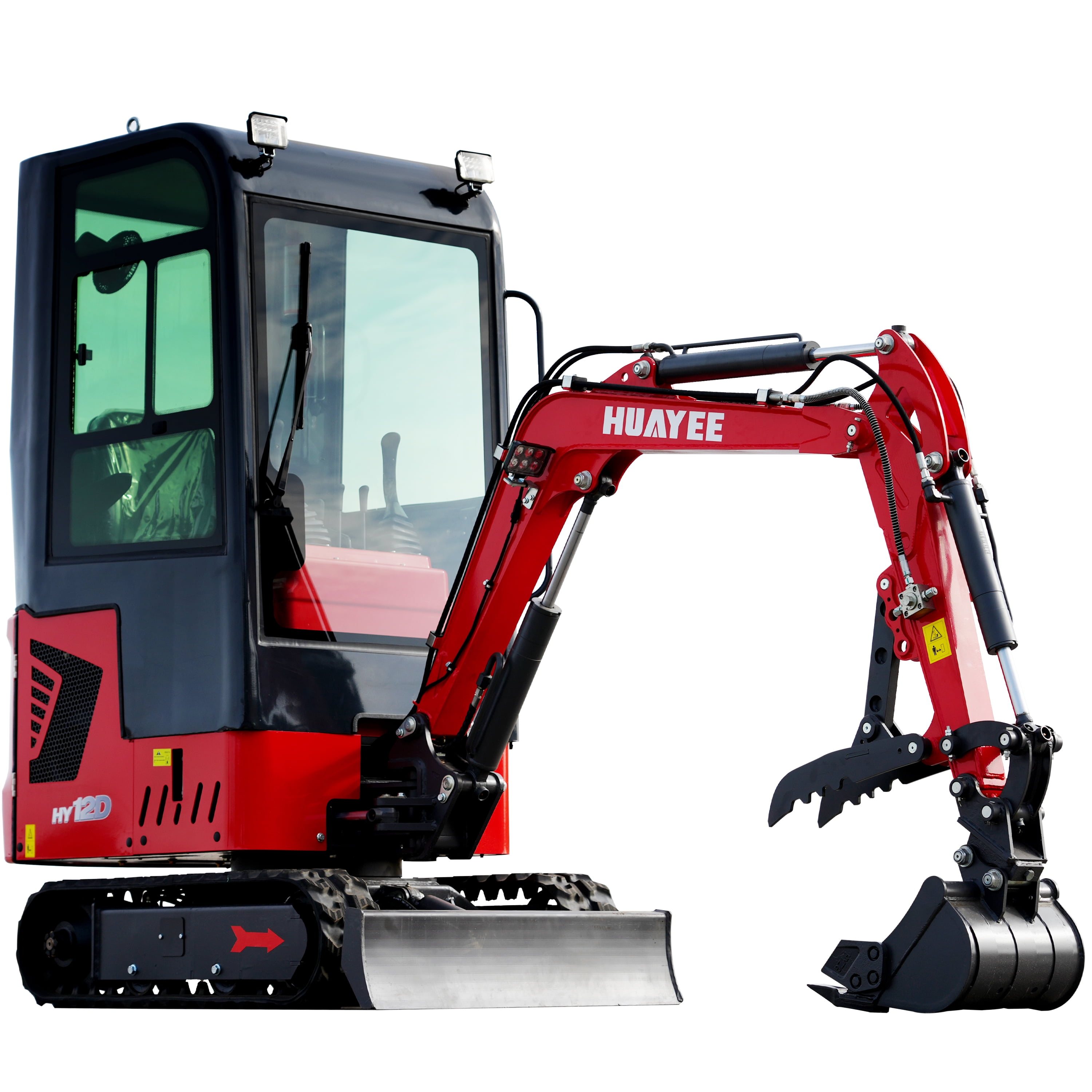HUAYEE 1.4 Ton Cab Version Mini Excavator - HY12D, with 13.5 HP B&S ...