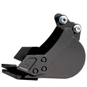HUAYEE 200mm Narrow Tooth Bucket Attachment for Mini Excavators - Ideal for Ditching, Small Excavation Projects - USA Stock, 90MM/3.54in Span, 25MM/0.98in Hole Diameter, 90MM/3.54in Central Wheelbase