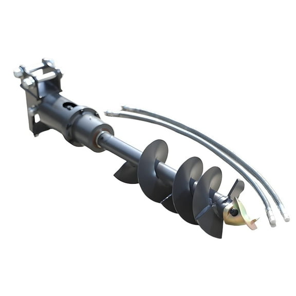 HUAYEE Auger Attachment for Mini Excavators - Ideal for Drilling, Tree Planting & Utility Installation - USA Stock, 90MM/3.54in Span, 25MM/0.98in Hole Diameter, 90MM/3.54in Central Wheelbase