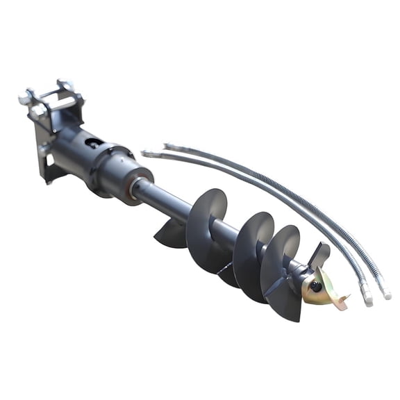 HUAYEE Auger Attachment for Mini Excavators - Ideal for Drilling, Tree Planting & Utility Installation - USA Stock, 90MM/3.54in Span, 25MM/0.98in Hole Diameter, 90MM/3.54in Central Wheelbase