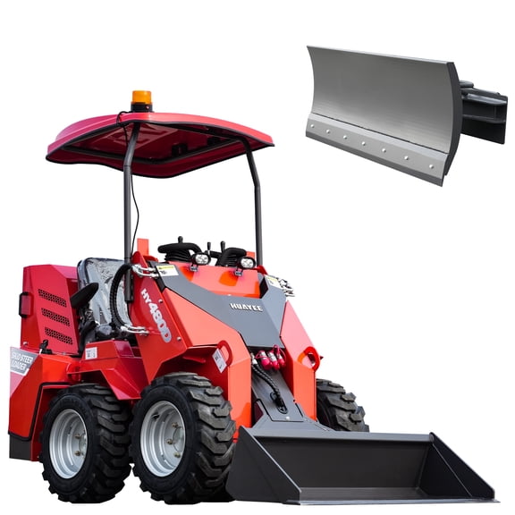 HUAYEE HY480D Mini Skid Steer Loader 23HP V-Twin Gas Engine - Wheeled, Sit-Down, Triple Pump Triple Valve - w/ Dozer Blade & Delivery/Unloading Included