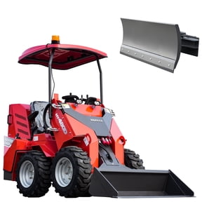 HUAYEE HY480D Mini Skid Steer Loader 23HP V-Twin Gas Engine - Wheeled, Sit-Down, Triple Pump Triple Valve - w/ Dozer Blade & Delivery/Unloading Included