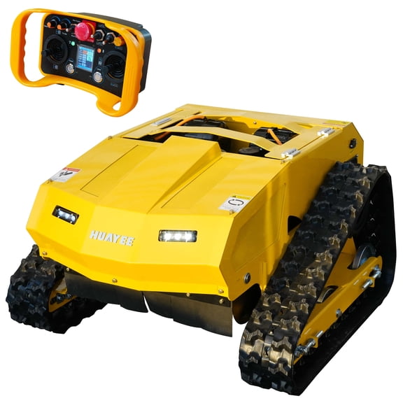 HUAYEE MHY55 224cc Remote Control Lawn Mower - Hybrid Crawler with Pure Copper Brushless Motor - All-Terrain Grass Cutter, 45° Climbing, 200m Remote Control