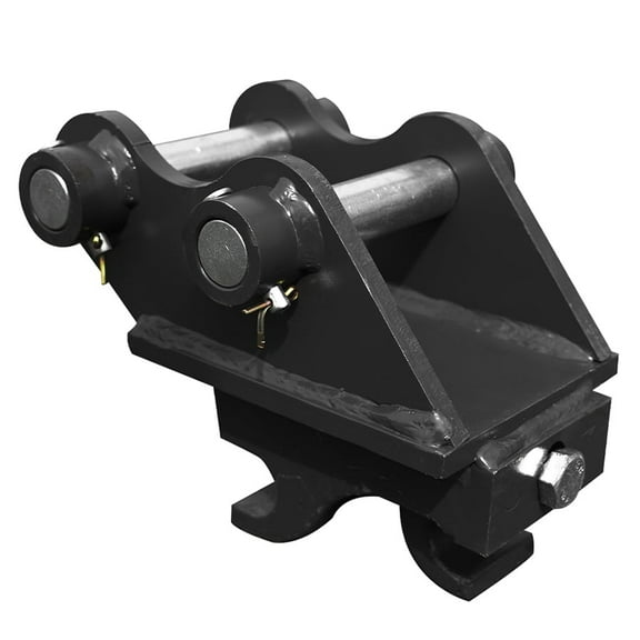HUAYEE Mini Excavator Quick Change Hitch, Quick Coupler, USA Spot, Backhoe Attachment, for 1T to 1.8T Excavators, 90MM/3.54in Span, 25MM/0.98in Hole Diameter, 90MM/3.54in Central Wheelbase