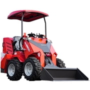 HUAYEE Ride-On Wheeled Mini Skid Steer Loader with Bucket, 23HP Gas Engine, for Construction Farm Landscaping, Curbside delivery & Professional Unloading Included
