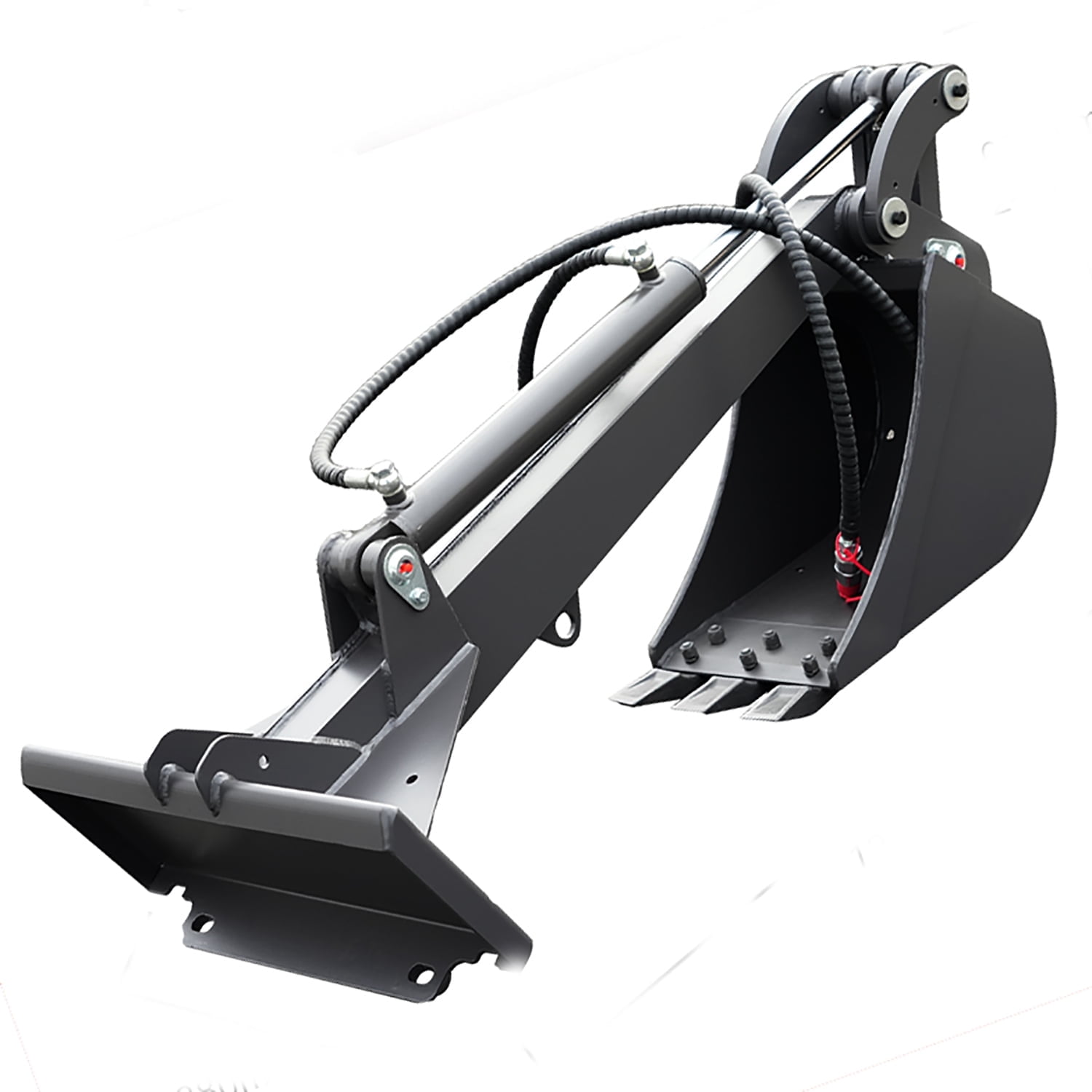 HUAYEE Skid Steer Fronthoe Bucket Attachment Extended Straight Digger ...