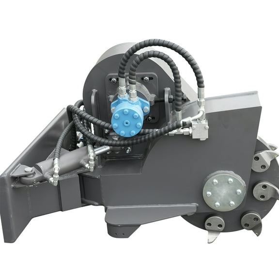 HUAYEE Swing Stump Crusher Attachment for Skid Steer Loaders, Accessories Ideal for Landscaping, Farm & Land Clearing, USA Stock, Mount: Length: 23.1in, Height:8.54in, Pin Distance:14.17in