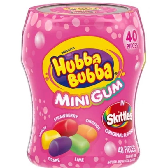 HUBBA BUBBA SUGARFREE RAINBOW BOTTLE 40 PIECES EACH 4 PER CARTON (TOTAL 160)