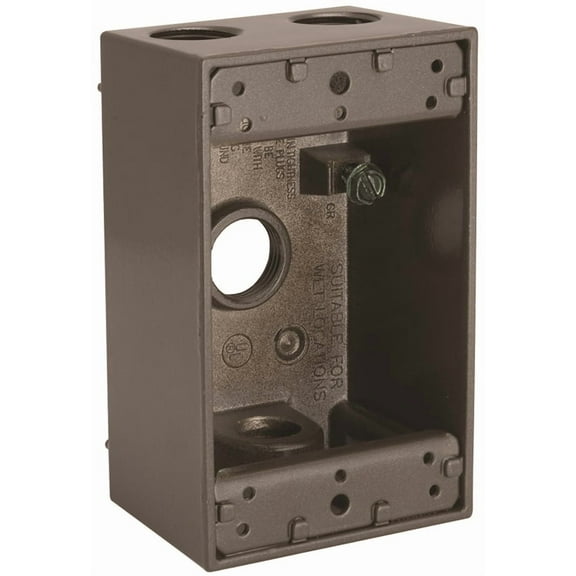 Hubbell Electrical 3005763 1 Gang Bronze Weatherproof Box