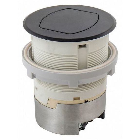 HUBBELL WIRING DEVICE-KELLEMS RCT200BK 15A Kitchen Counter,Receptacle,Surf