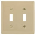 thumbnail image 1 of HUBBELL WIRING P2I 2-Gang Ivory Toggle Wall Plate, 1 of 2