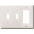 thumbnail image 1 of HUBBELL WIRING PJ226W 2-Gang White Medium Size Toggle and Decorator Wall Plate, 1 of 1