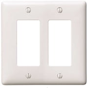 HUBBELL WIRING P262W 2-Gang Decorator Wall Plate - White