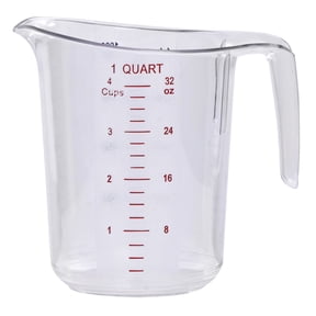 HUBERT 1 qt Measuring Cup Clear Polycarbonate