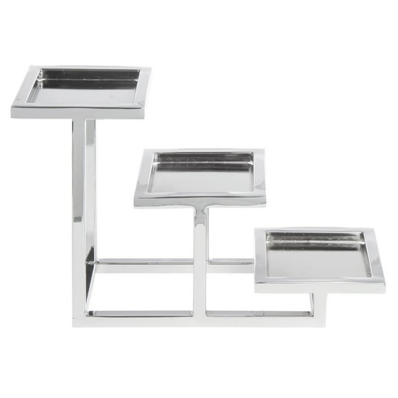 HUBERT 3-Tier Chrome Condiment Holder for 5" Cubes