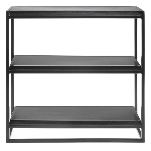 HUBERT® 3-Tier Display Shelf with Black Shelves - 21" L x 6 2/5" W x 20 7/8" H