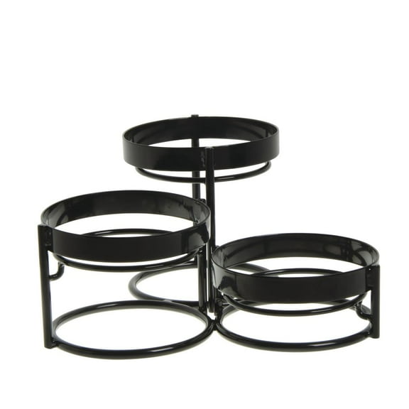 HUBERT 3-Tiered Buffet Server for Bowls in Black