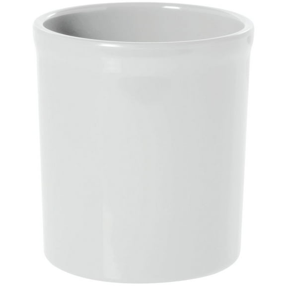 HUBERT 32 Oz White Melamine Crock - 5" Dia x 5" H