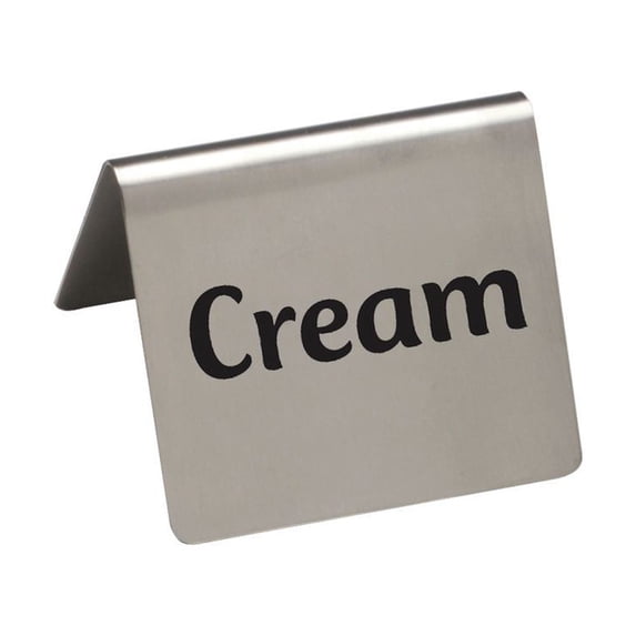 HUBERT® Beverage Tent"Cream" Stainless Steel - 2 1/2" x 2"D x 2 3/16"H