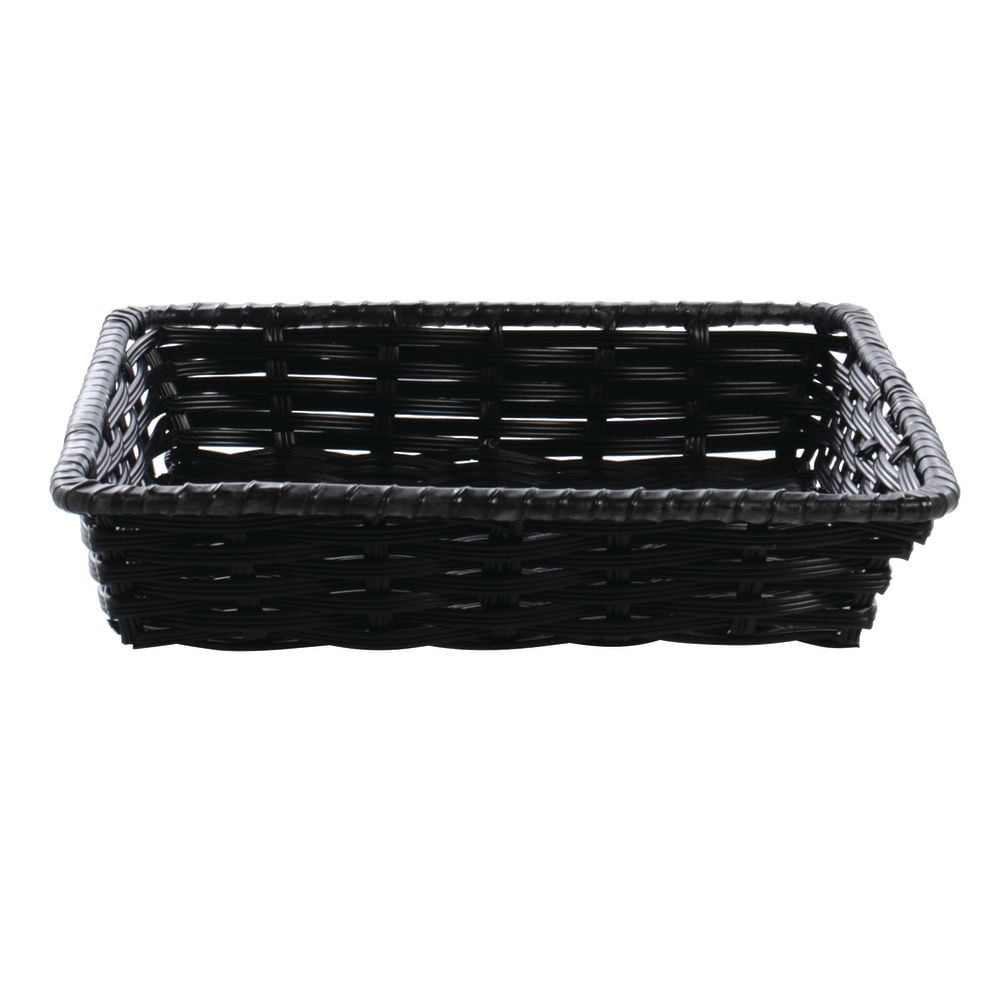 HUBERT® Black Basket Plastic - 12"L x 12"W x 2 1/2"H
