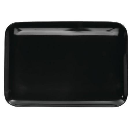 HUBERT® Black Melamine Serving Tray - 11 3/8" L x 8" W