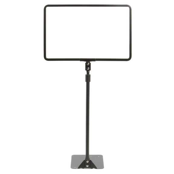 HUBERT Black Metal Frame Sign with Adjustable Round Stem - 11"L x 7"H