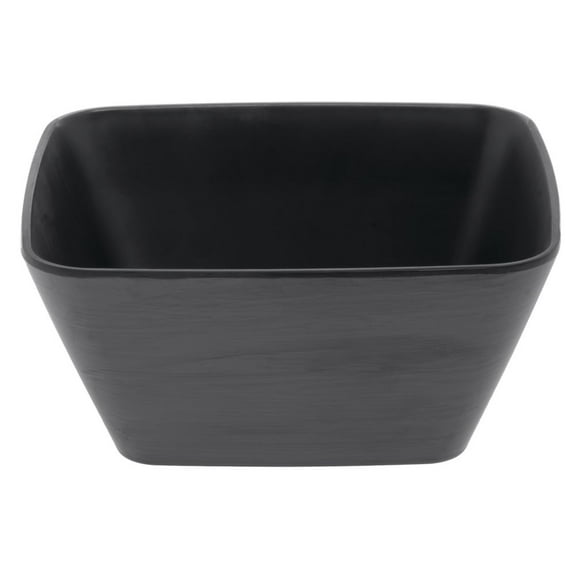 HUBERT Black Serving Bowl Rounded Corner Square - 7" L x 6 1/2" w x 3 1/10" H