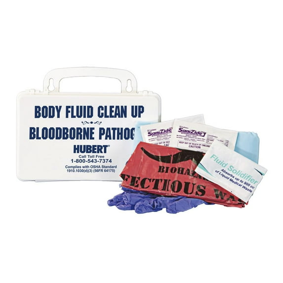 HUBERT Bloodborne Pathogen Protection Kit - 5"L x 8"W x 3"D
