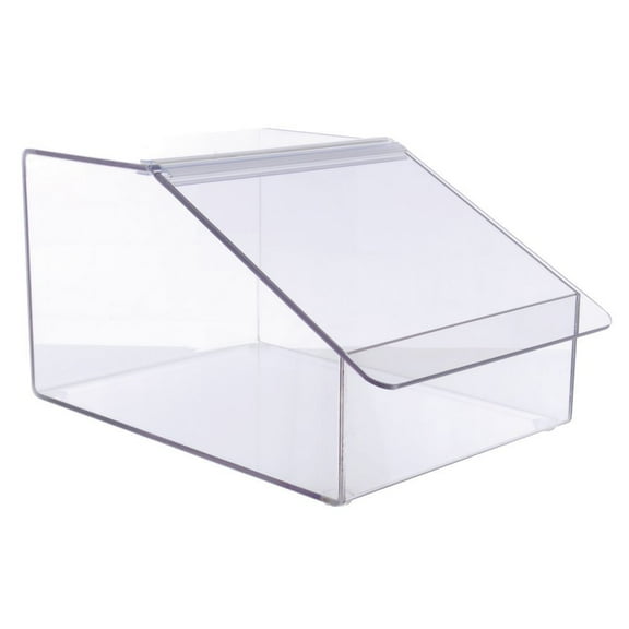 HUBERT Bulk Food Bin Bagel Bin Clear Acrylic - 10"L x 15 3/4"W x 8 1/2"H