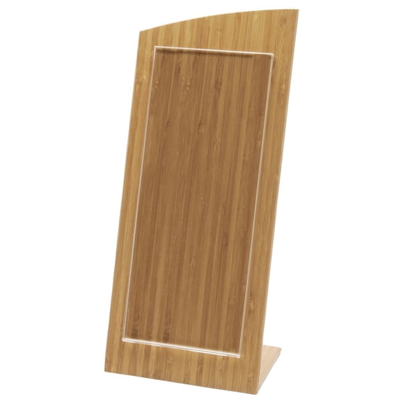 HUBERT Business Card Holder Small Sign Holder Wooden - 6"L x 4 1/4"W x 14"H