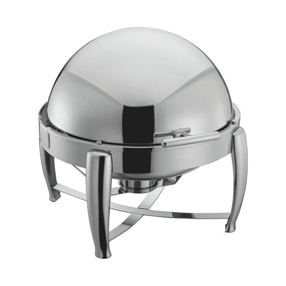 HUBERT® Chafer with Roll Top Round 6 Quart Stainless Steel- 20 1/4 L x ...