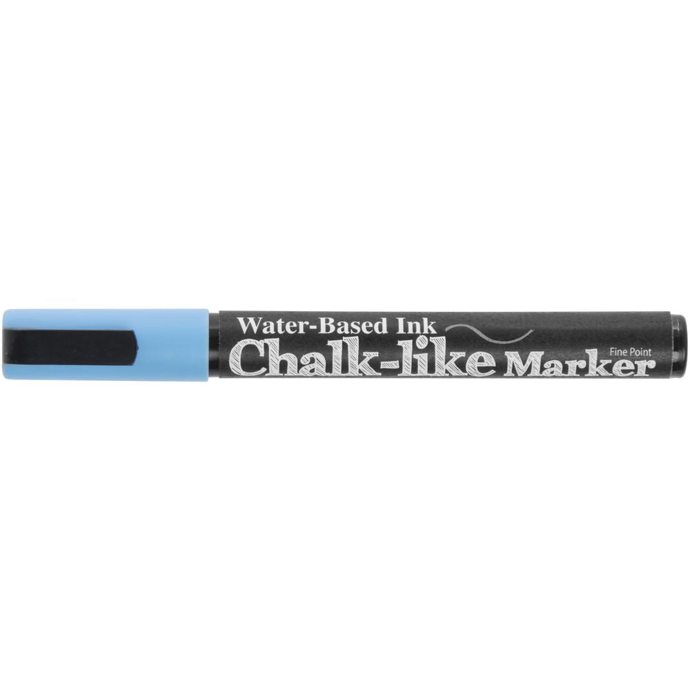 HUBERT® Chalk-Like Marker Light Blue Fine Point