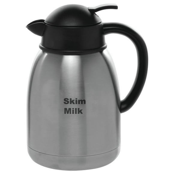 HUBERT® Coffee Cream Carafe with Skim Milk Imprint, 1.5 Liter