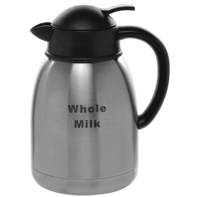 HUBERT® Coffee Cream Carafe with Whole Milk Imprint, 1.5 Liter