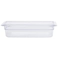 thumbnail image 1 of HUBERT® Cold Food Pans Fourth Size Translucent 10" L x 6" W x 2.5" D, 1 of 4