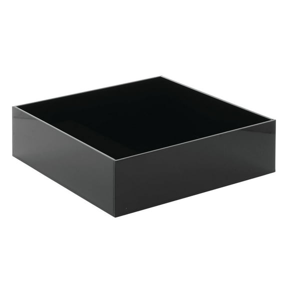 HUBERT Crock for Cold Foods Black Acrylic Cold Serving System Tray - 10"L x 10"W x 3"H