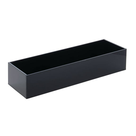 HUBERT Crock for Cold Foods Black Acrylic Cold Serving System Tray - 15" L x 5" W x 3" D