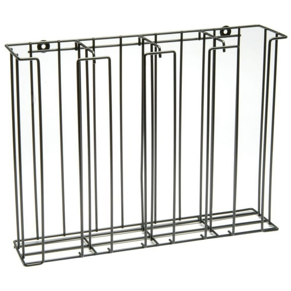 HUBERT Cup and Lid Dispenser Black 4-Compartment Steel Wire - 20 1/2"L x 5"D x 16"H