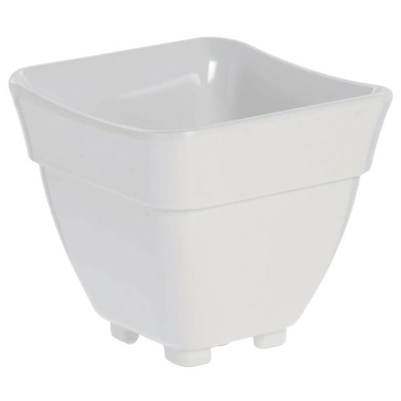 HUBERT Curveware Pan 1/6 Size White Melamine - 5 1/2" L x 5" W x 5" D