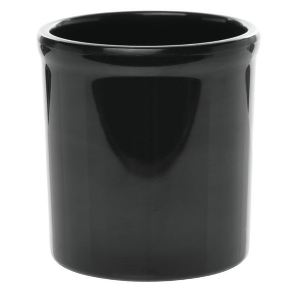 HUBERT Deli Crock 16 Oz Black Melamine - 3 7/8"Dia x 4"H